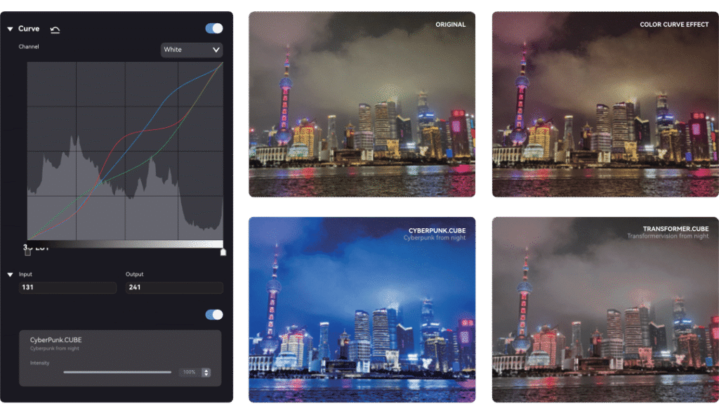 led display color curve 3d lut